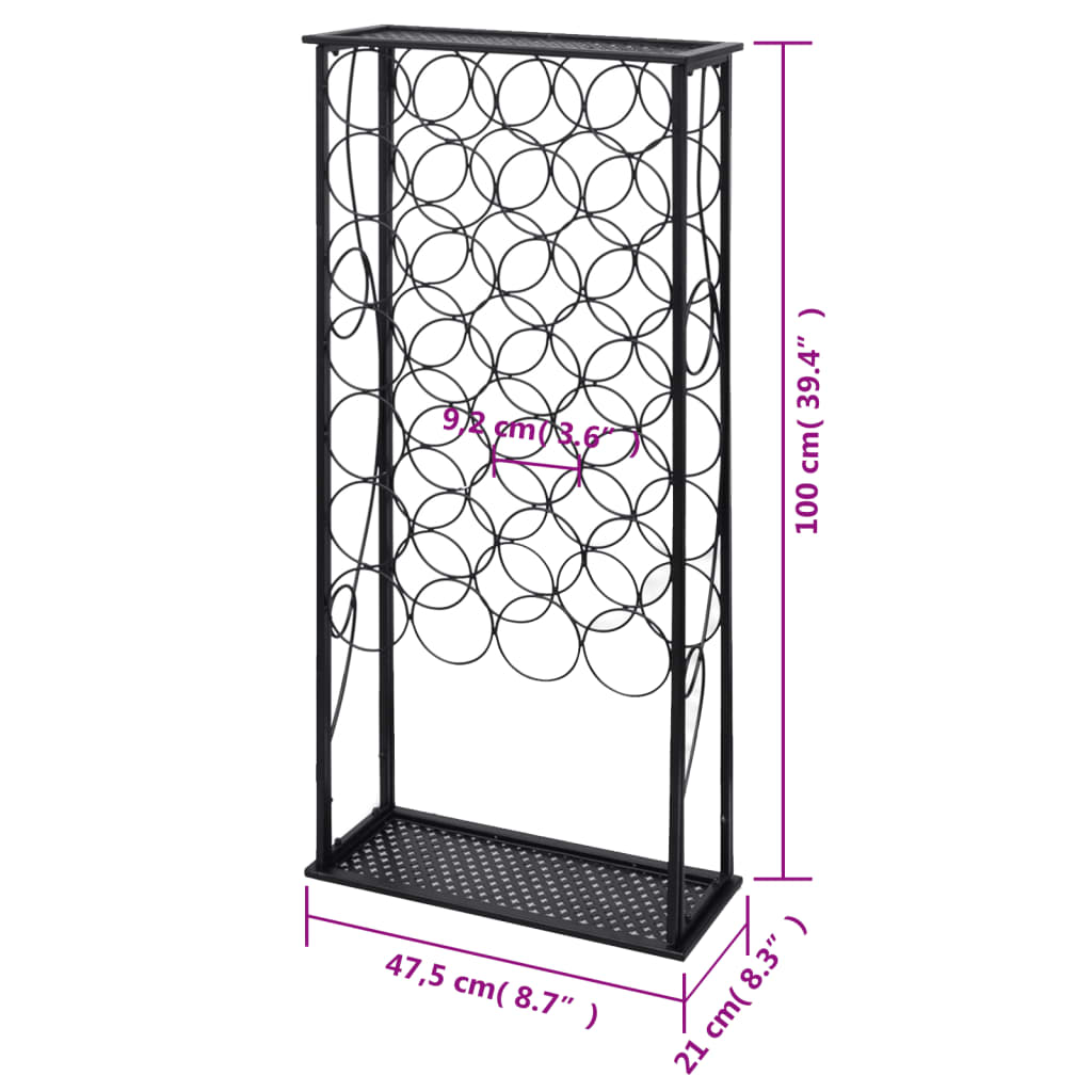 Vinstativ for 28 flasker metall