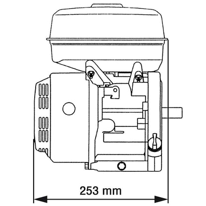 Bensinmotor 6,5 HK 4,8 kW svart