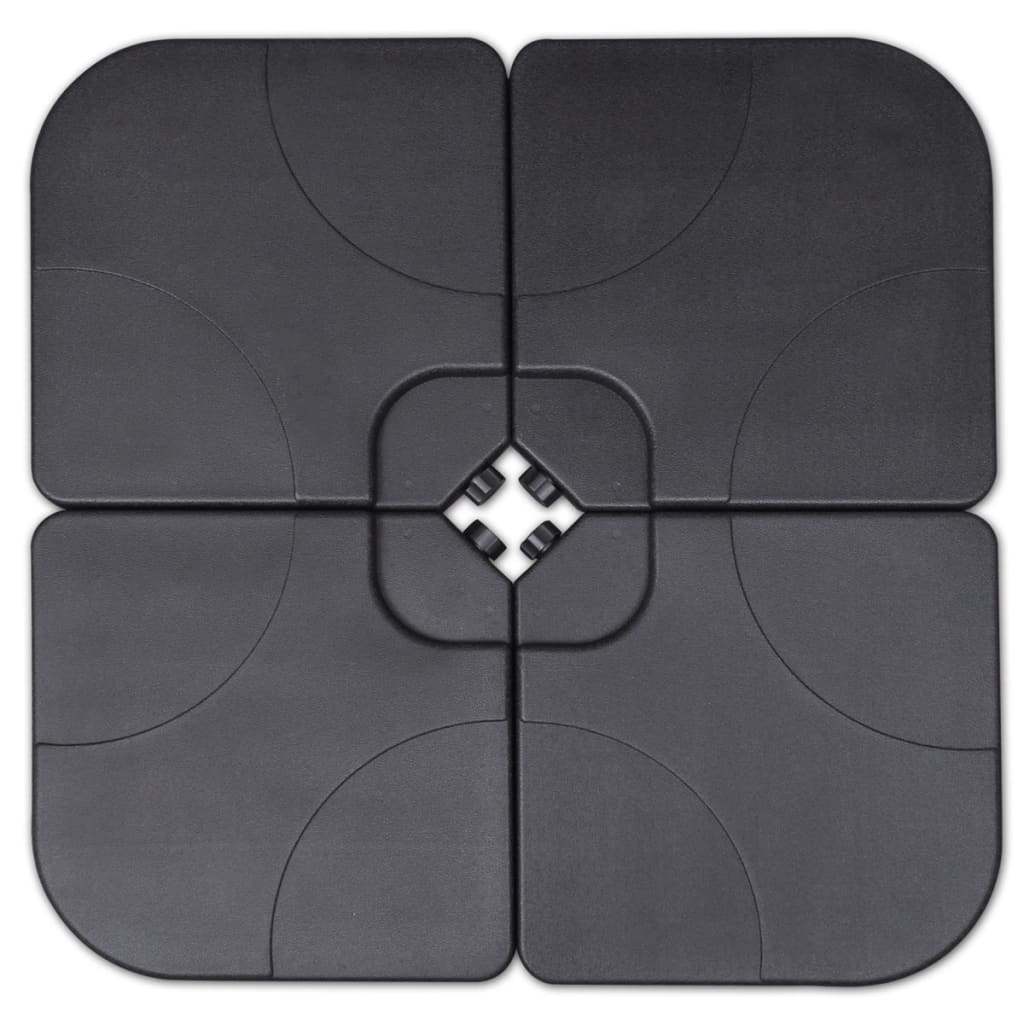 Hageparasoll i aluminium med bærbar fot grønn