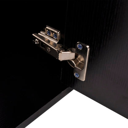 11 Deler Baderomsmøbler Sett med Vask og Kran Svart