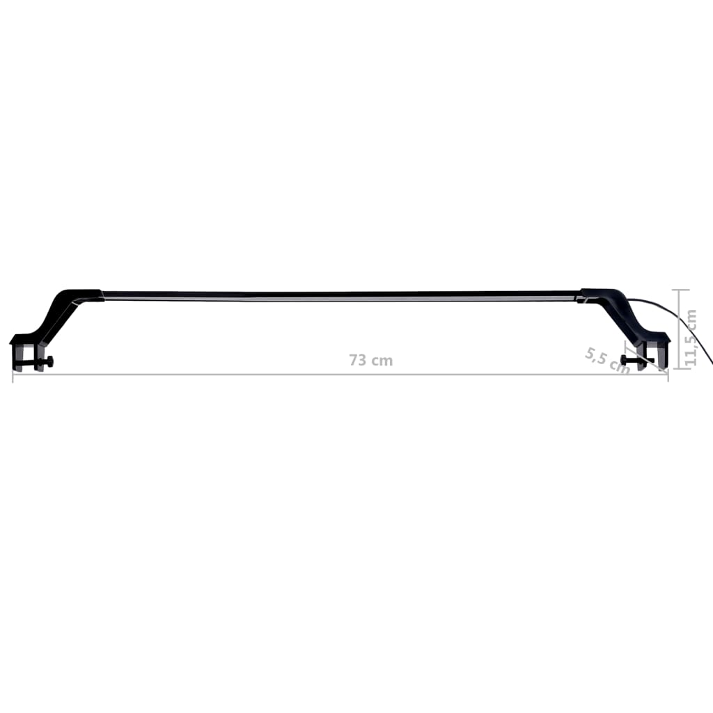 Akvarium LED-lys med klemmer 75-90 cm blå og hvit