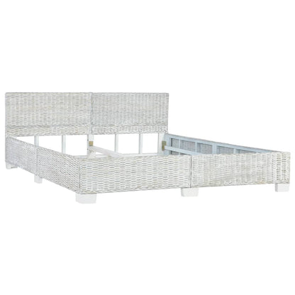 Sengeramme grå naturlig rotting 180x200 cm