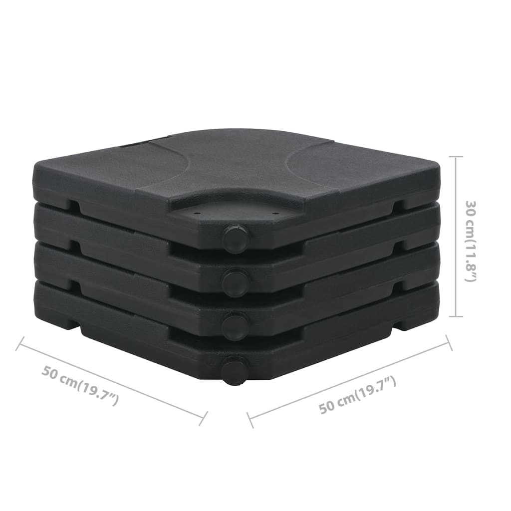 Hageparasoll med bærbar fot antrasitt