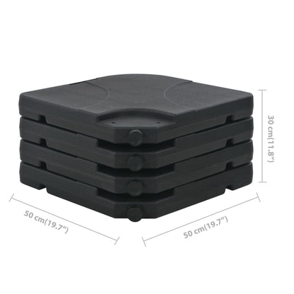 Hageparasoll med bærbar fot antrasitt