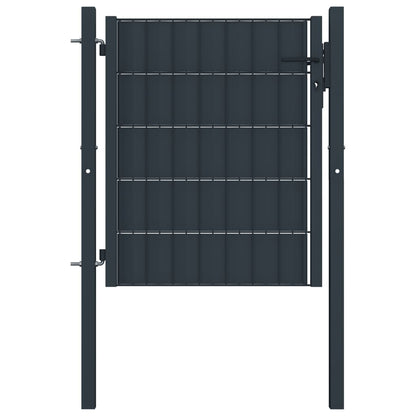 Hageport PVC og stål 100x81 cm antrasitt
