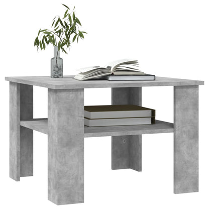 Salongbord betonggrå 60x60x42 cm konstruert tre