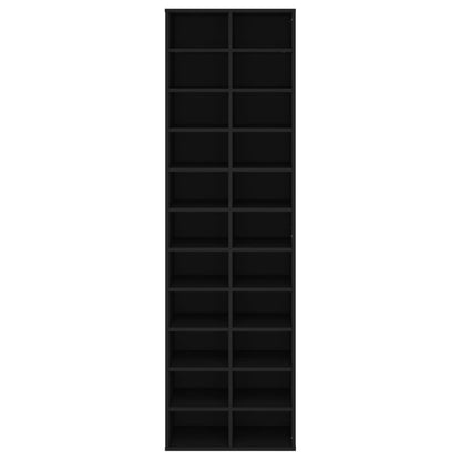 Skoskap svart 54x34x183 cm sponplate