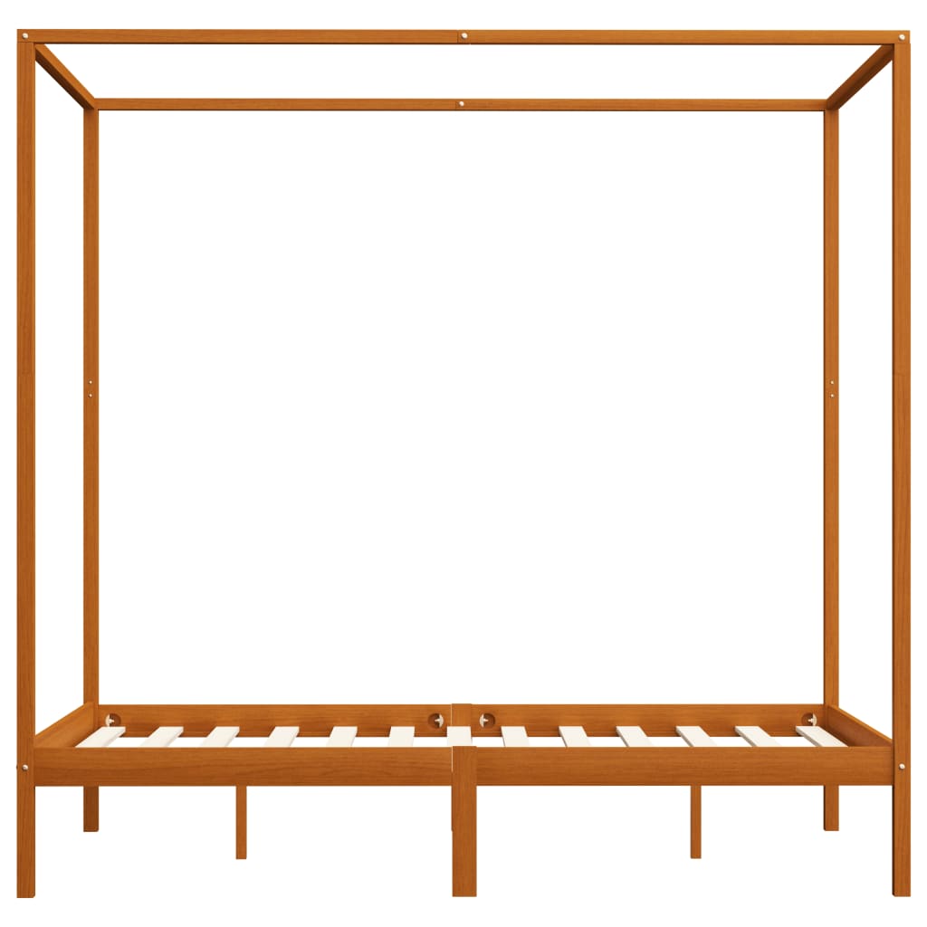 Himmelsengeramme honningbrun heltre furu 120x200 cm