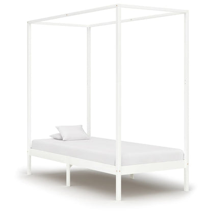 Himmelsengeramme heltre furu hvit 100x200 cm