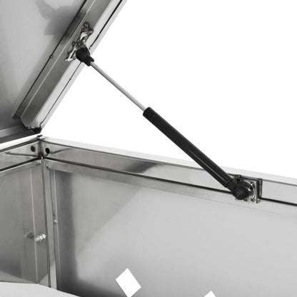 Søppeldunkskur enkel 240 L rustfritt stål