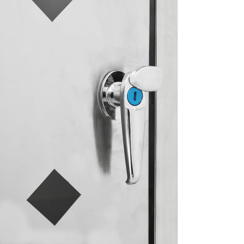 Søppeldunkskur enkel 240 L rustfritt stål