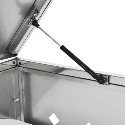 Søppeldunkskur dobbel 240 L rustfritt stål