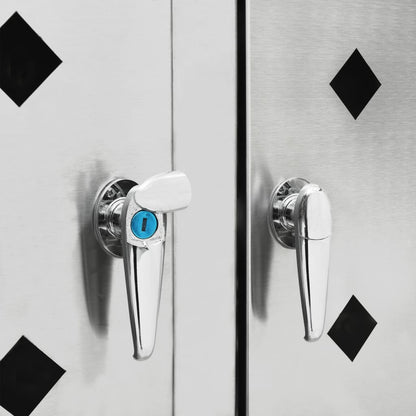 Søppeldunkskur dobbel 240 L rustfritt stål