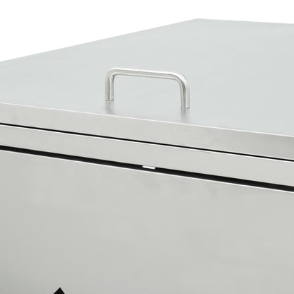 Søppeldunkskur trippel 240 L rustfritt stål