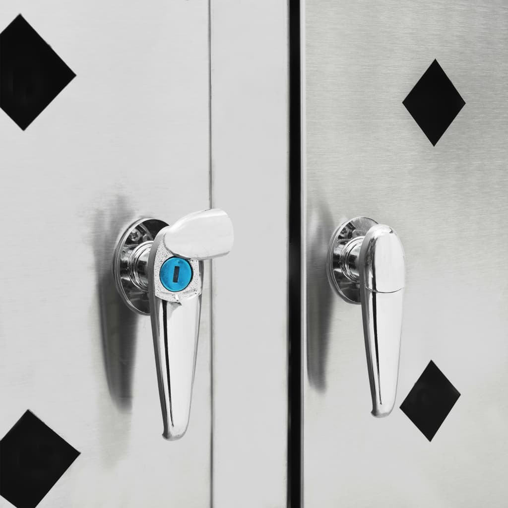 Søppeldunkskur firedobbelt 240 L rustfritt stål