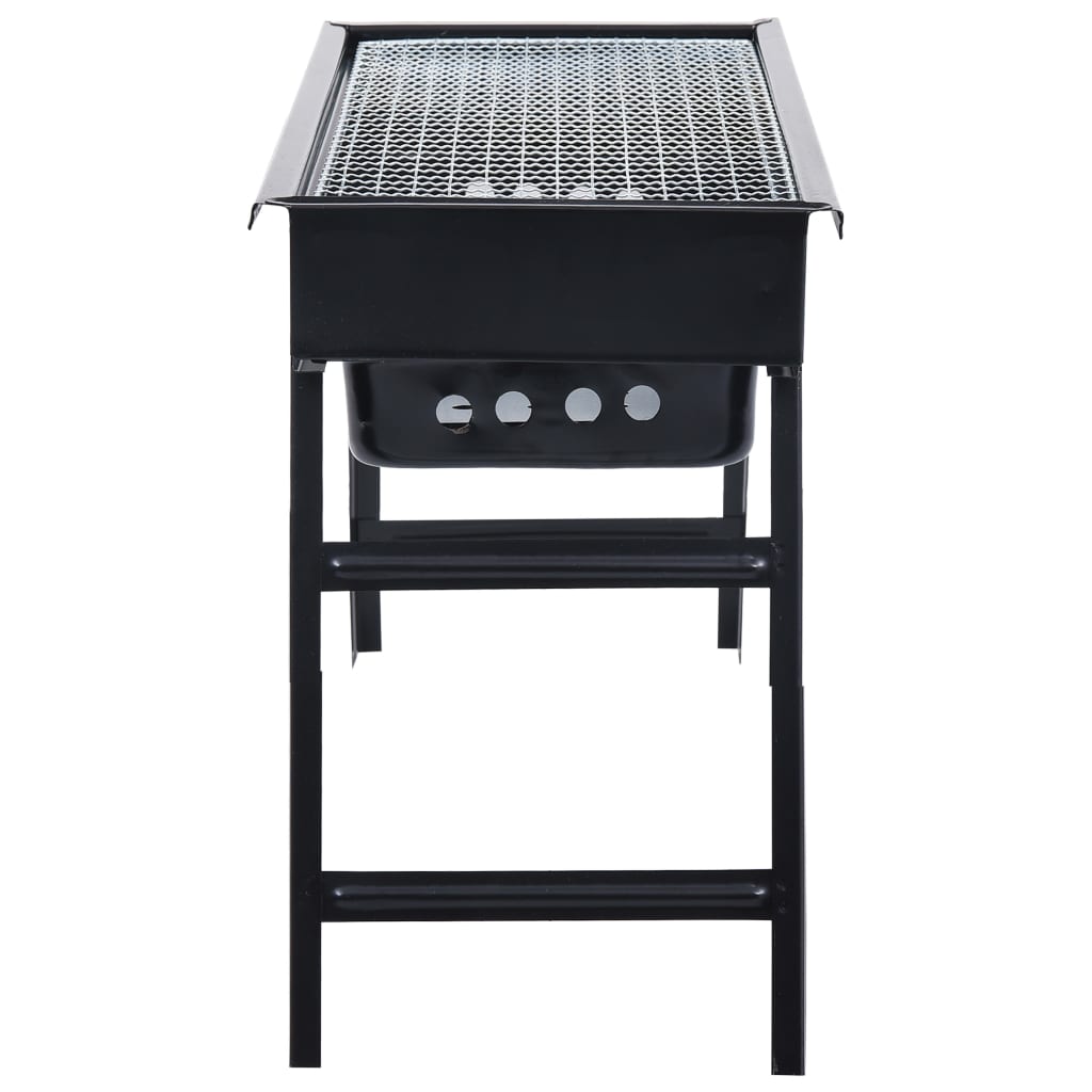 Bærbar campinggrill stål 60x22,5x33 cm