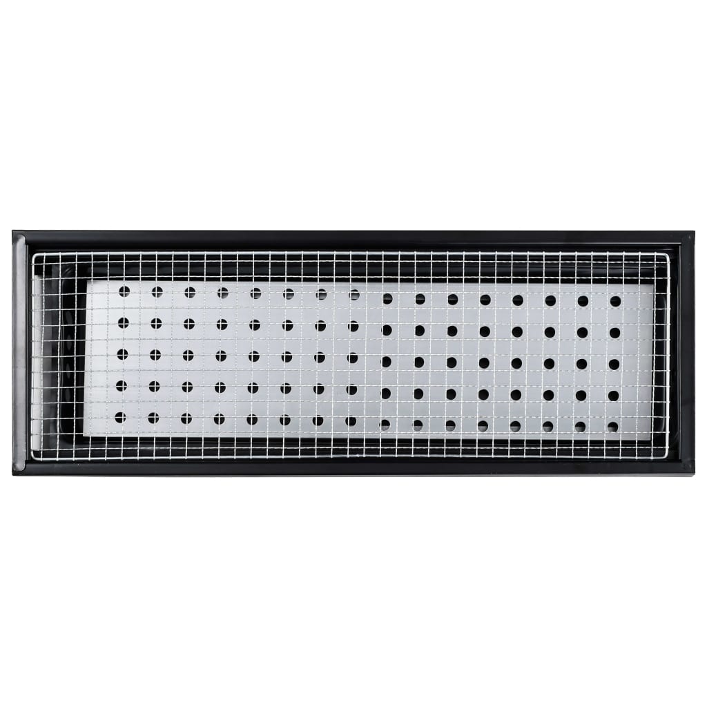 Bærbar campinggrill stål 60x22,5x33 cm