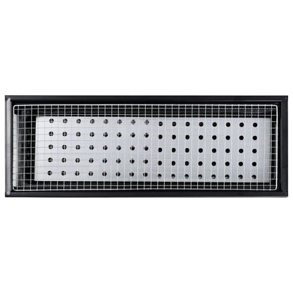 Bærbar campinggrill stål 60x22,5x33 cm