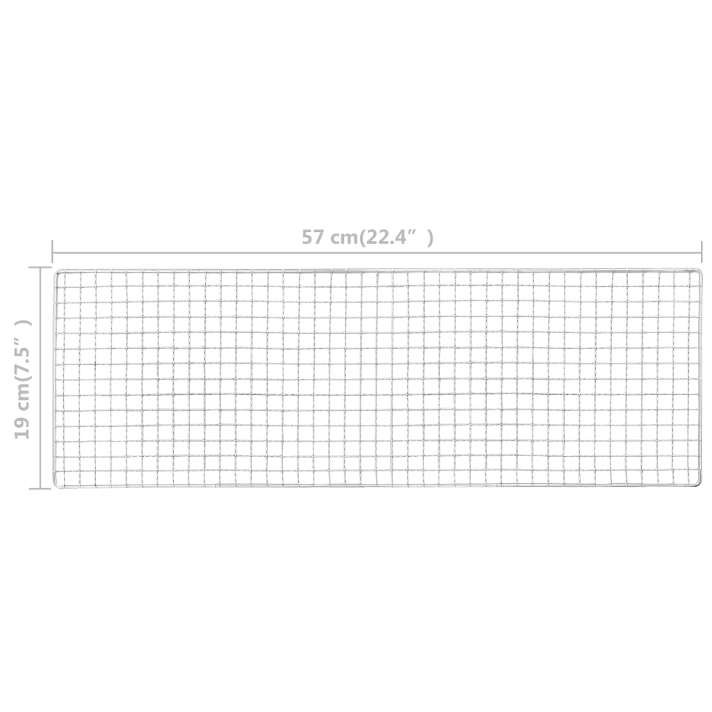 Bærbar campinggrill stål 60x22,5x33 cm