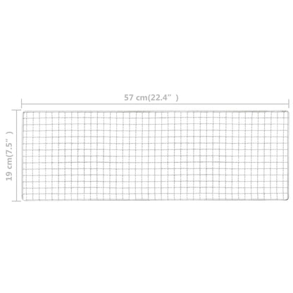 Bærbar campinggrill stål 60x22,5x33 cm