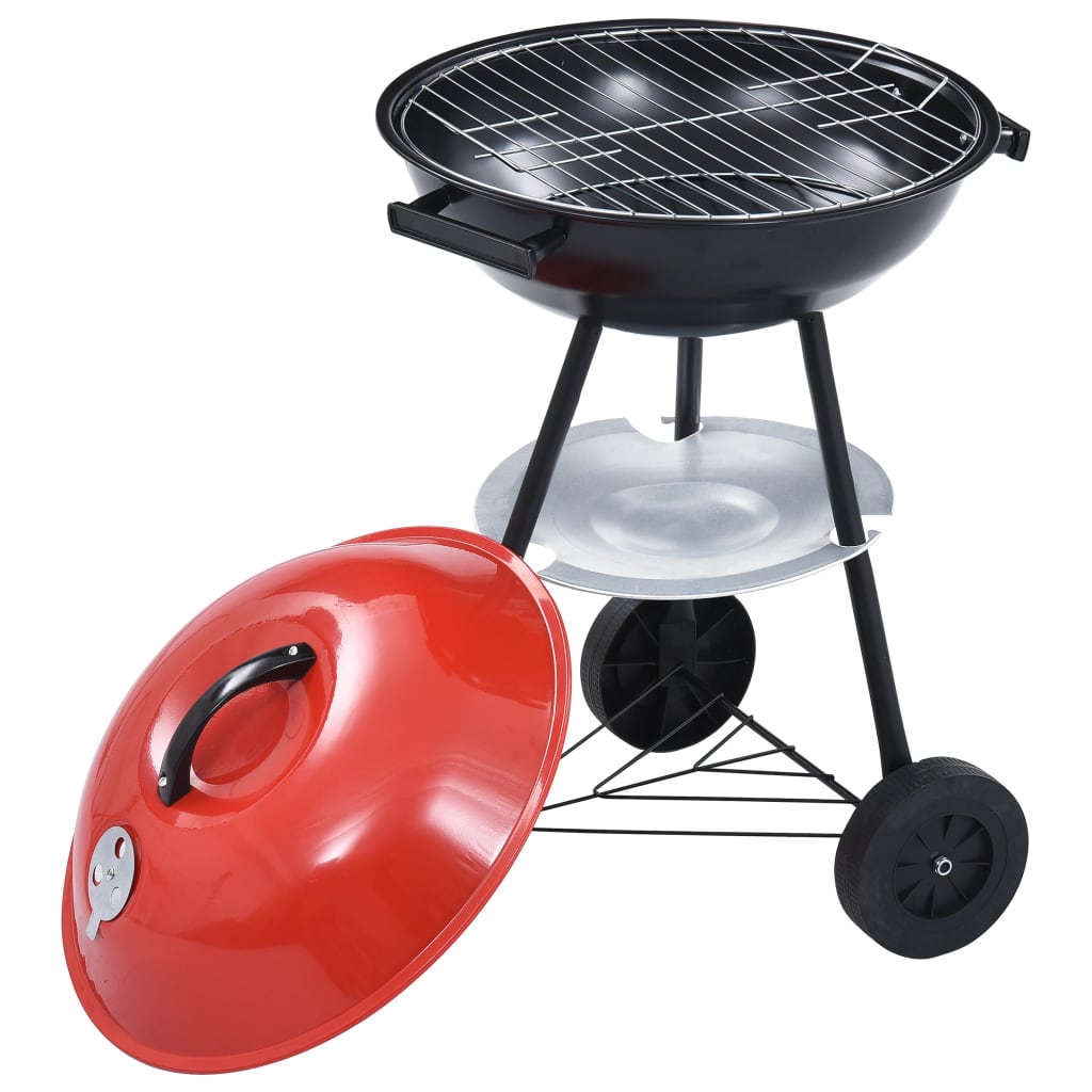 Bærbar kulegrill XXL med hjul 44 cm