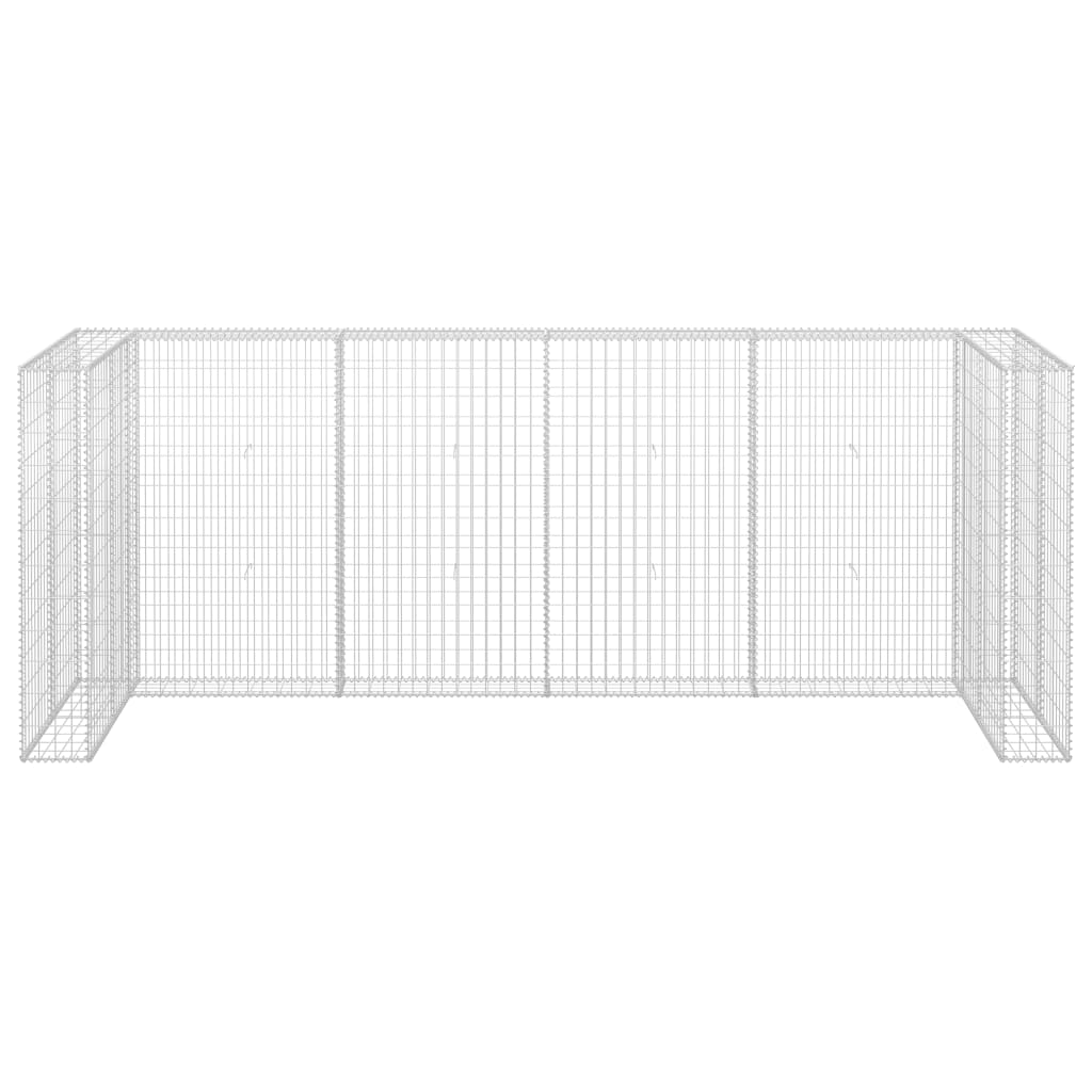 Gabion for søppeldunkskur galvanisert stål 320x100x120 cm