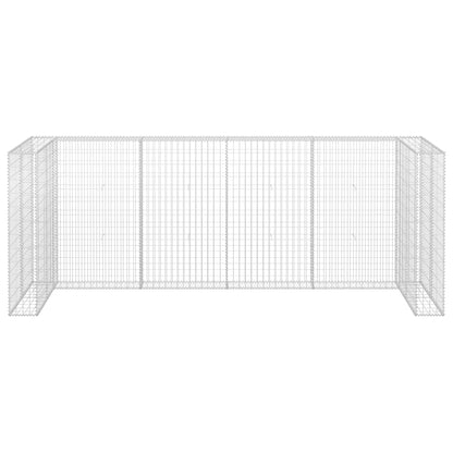 Gabion for søppeldunkskur galvanisert stål 320x100x120 cm