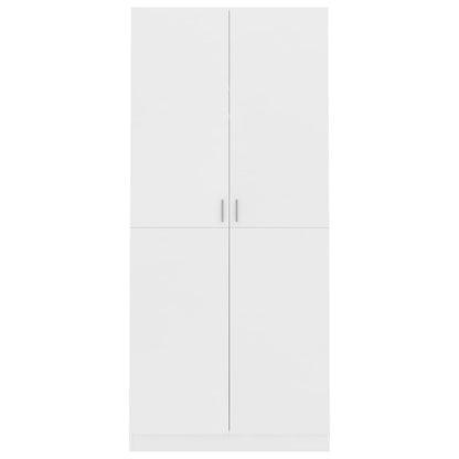 Garderobe hvit 90x52x200 cm konstruert tre