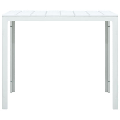 Salongbord hvit 78x78x74 cm HDPE treutseende