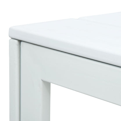 Salongbord hvit 78x78x74 cm HDPE treutseende