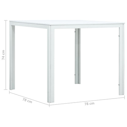 Salongbord hvit 78x78x74 cm HDPE treutseende