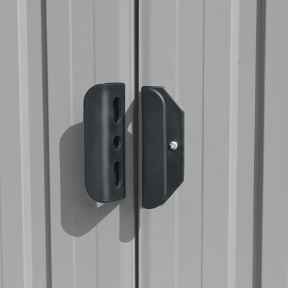 Hageskur grå 257x990x181 cm galvanisert stål