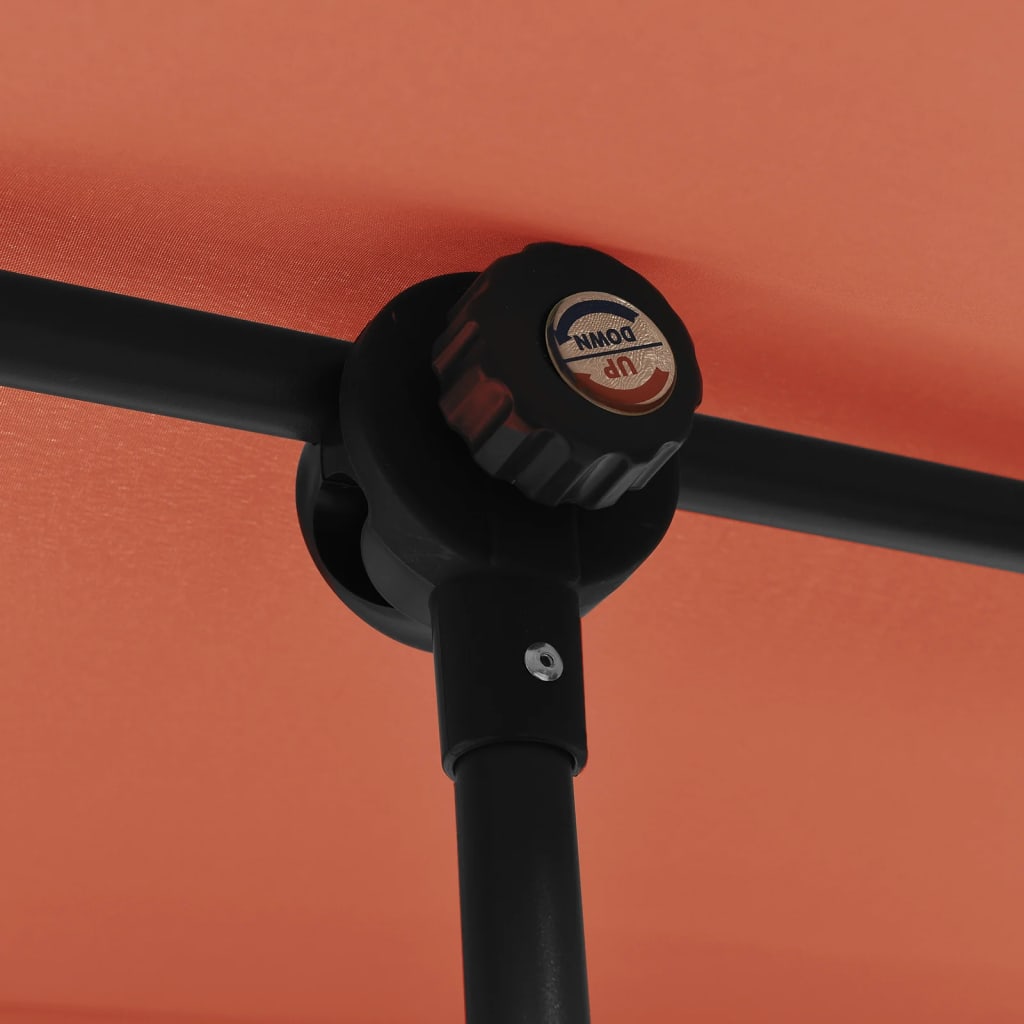 Hageparasoll med aluminiumsstang 180x110 cm terrakotta