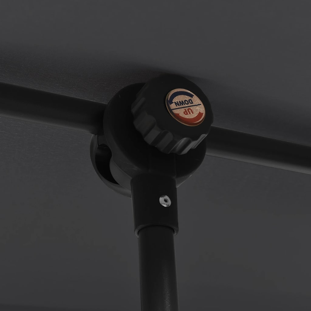 Hageparasoll med aluminiumsstang 180x110 cm grønn