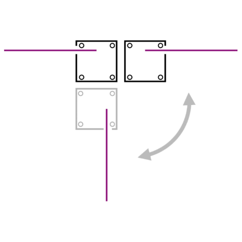 Uttrekkbar sidemarkise 120x1000 cm antrasitt