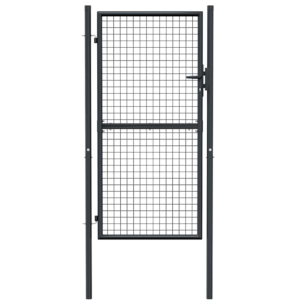 Hageport netting galvanisert stål 100x225 cm grå