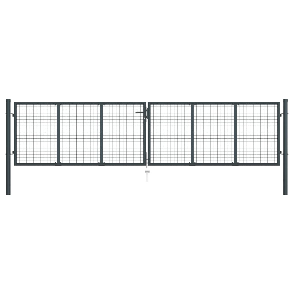 Hageport netting galvanisert stål 400x125 cm grå