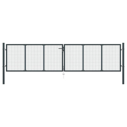 Hageport netting galvanisert stål 400x125 cm grå