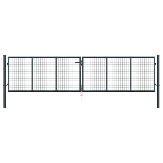 Hageport netting galvanisert stål 400x125 cm grå