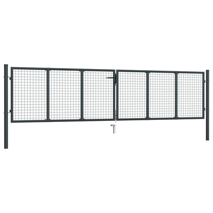 Hageport netting galvanisert stål 400x125 cm grå