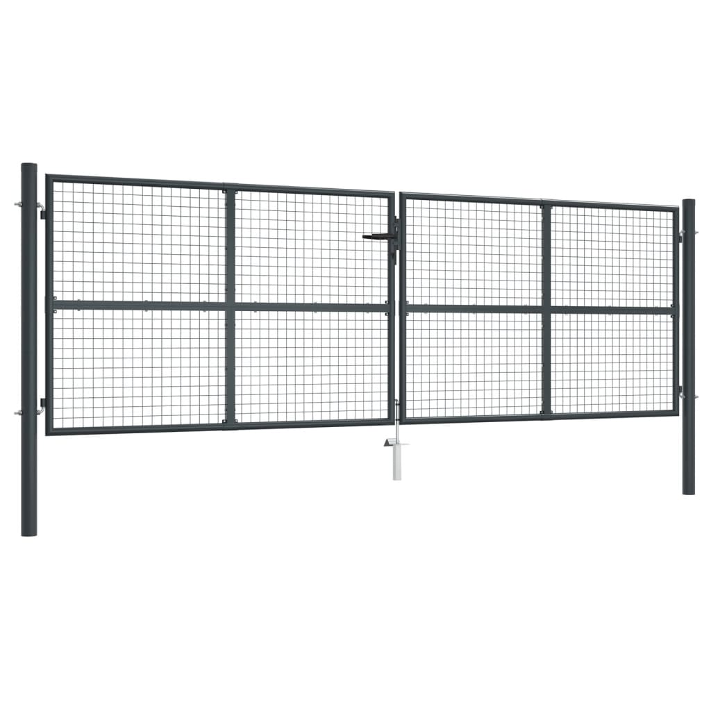 Hageport netting galvanisert stål 400x175 cm grå