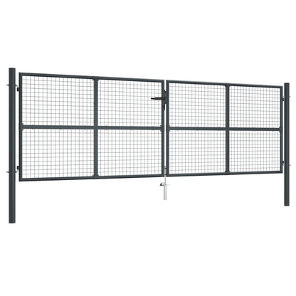 Hageport netting galvanisert stål 400x175 cm grå