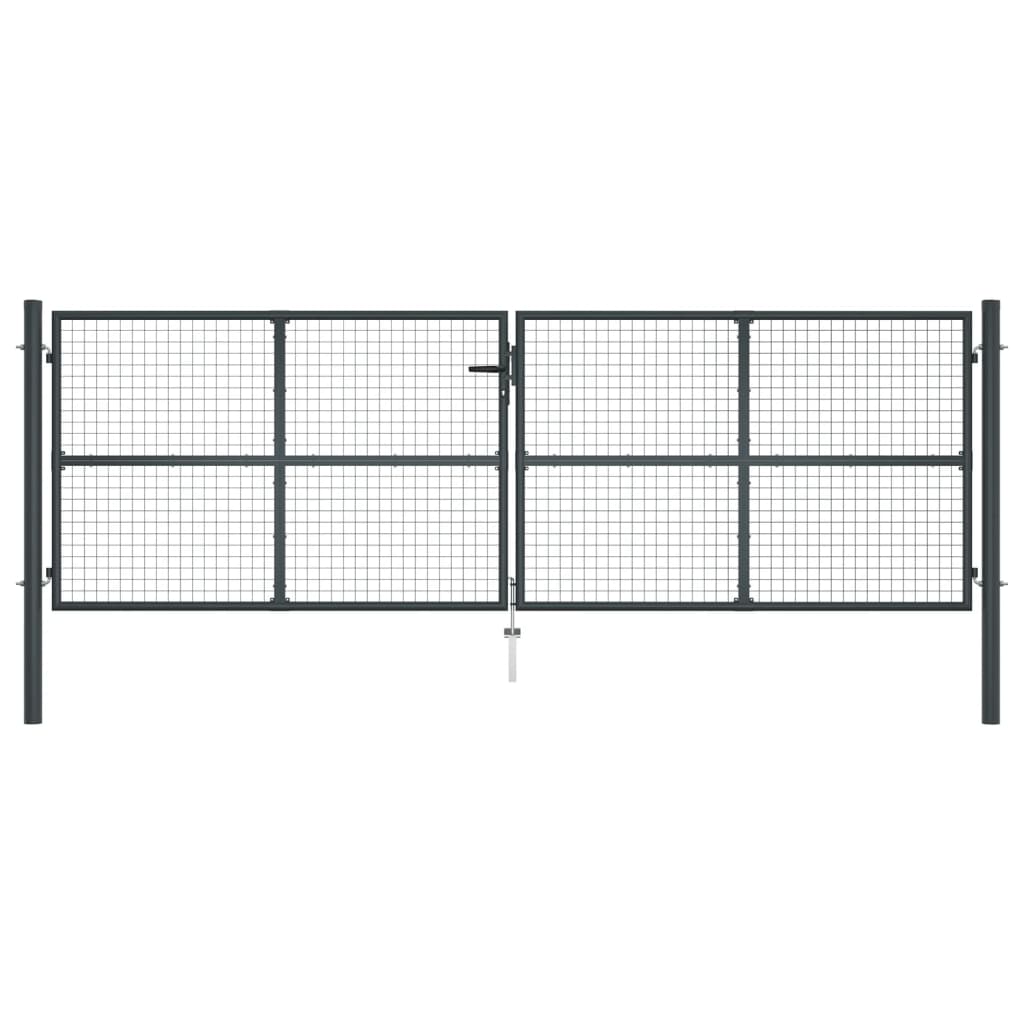 Hageport netting galvanisert stål 400x175 cm grå