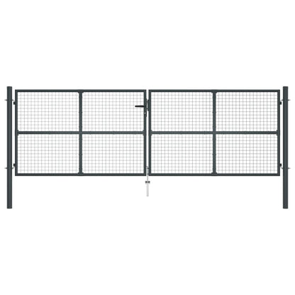 Hageport netting galvanisert stål 400x175 cm grå