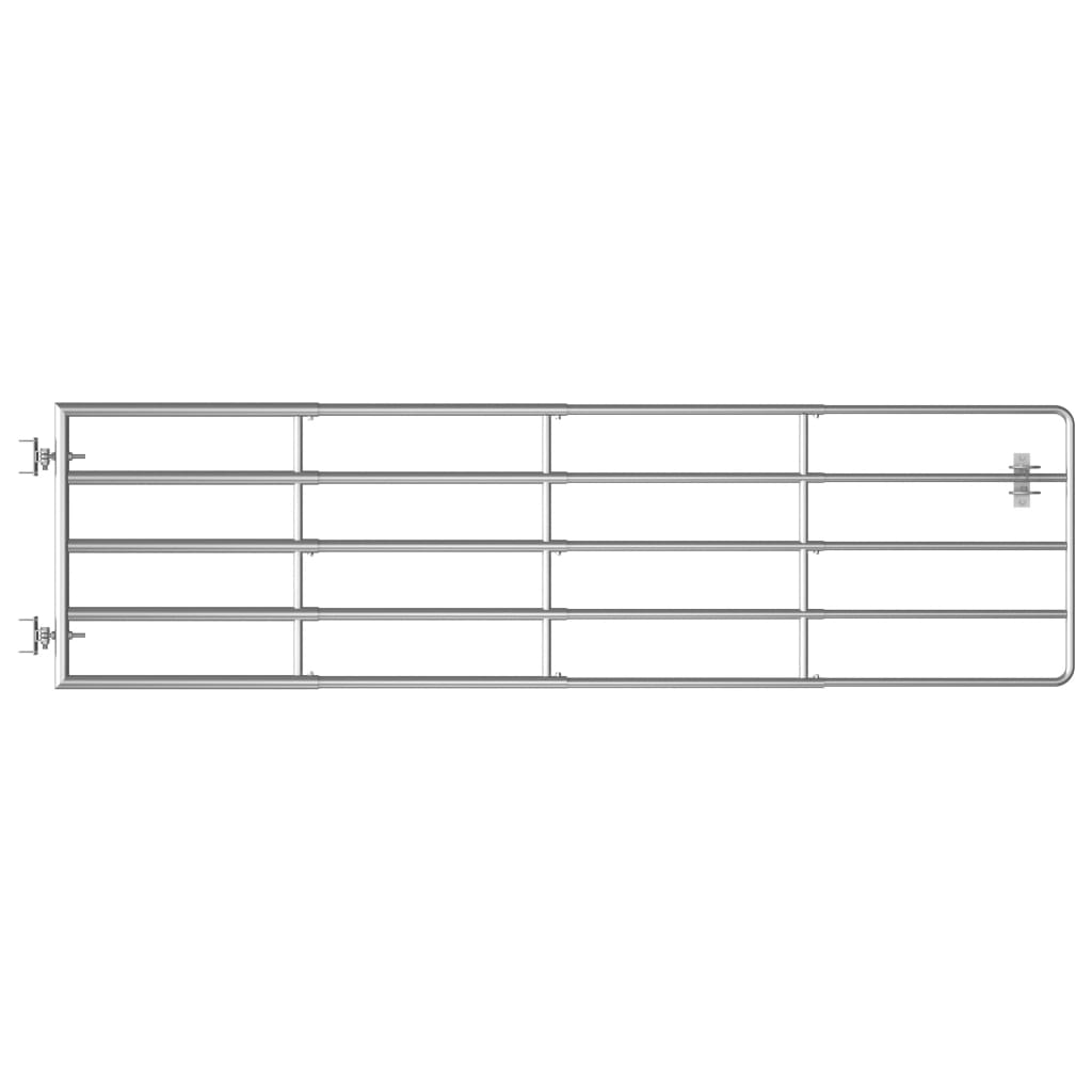 5 Jordeport stål (150-300)x90 cm sølv