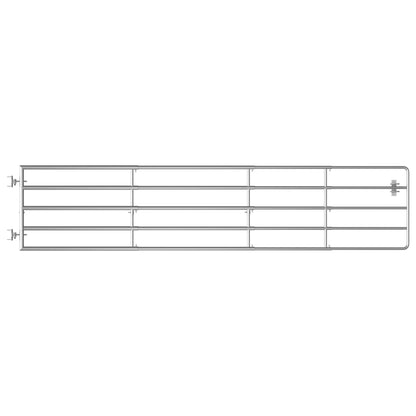 5 Jordeport stål (150-400)x90 cm sølv