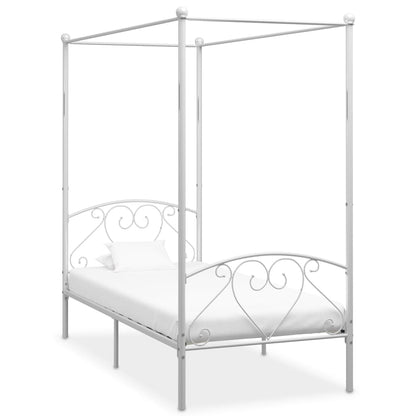 Himmelsengeramme hvit metall 120x200 cm