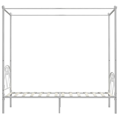 Himmelsengeramme hvit metall 120x200 cm