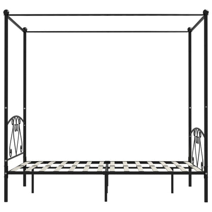 Himmelsengeramme svart metall 160x200 cm