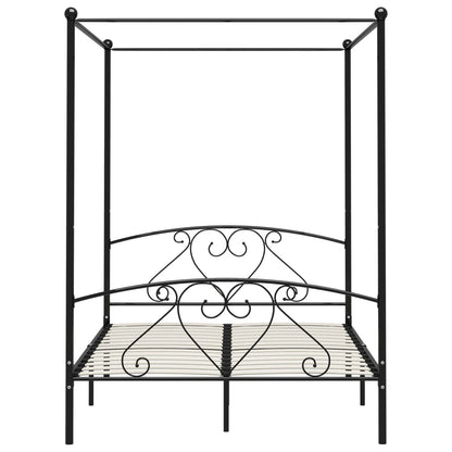 Himmelsengeramme svart metall 160x200 cm